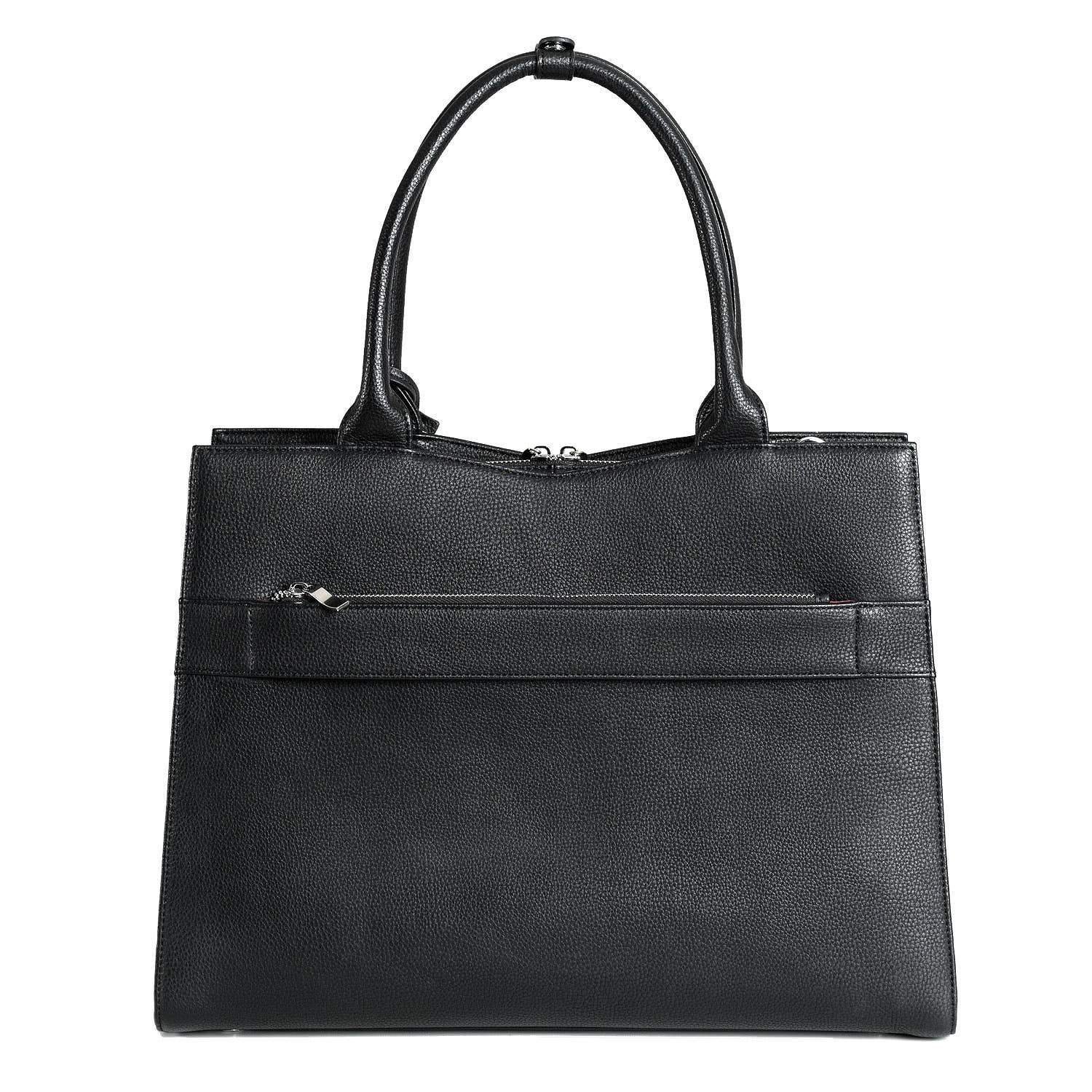 Black 15.6" laptop handbag with a structured design