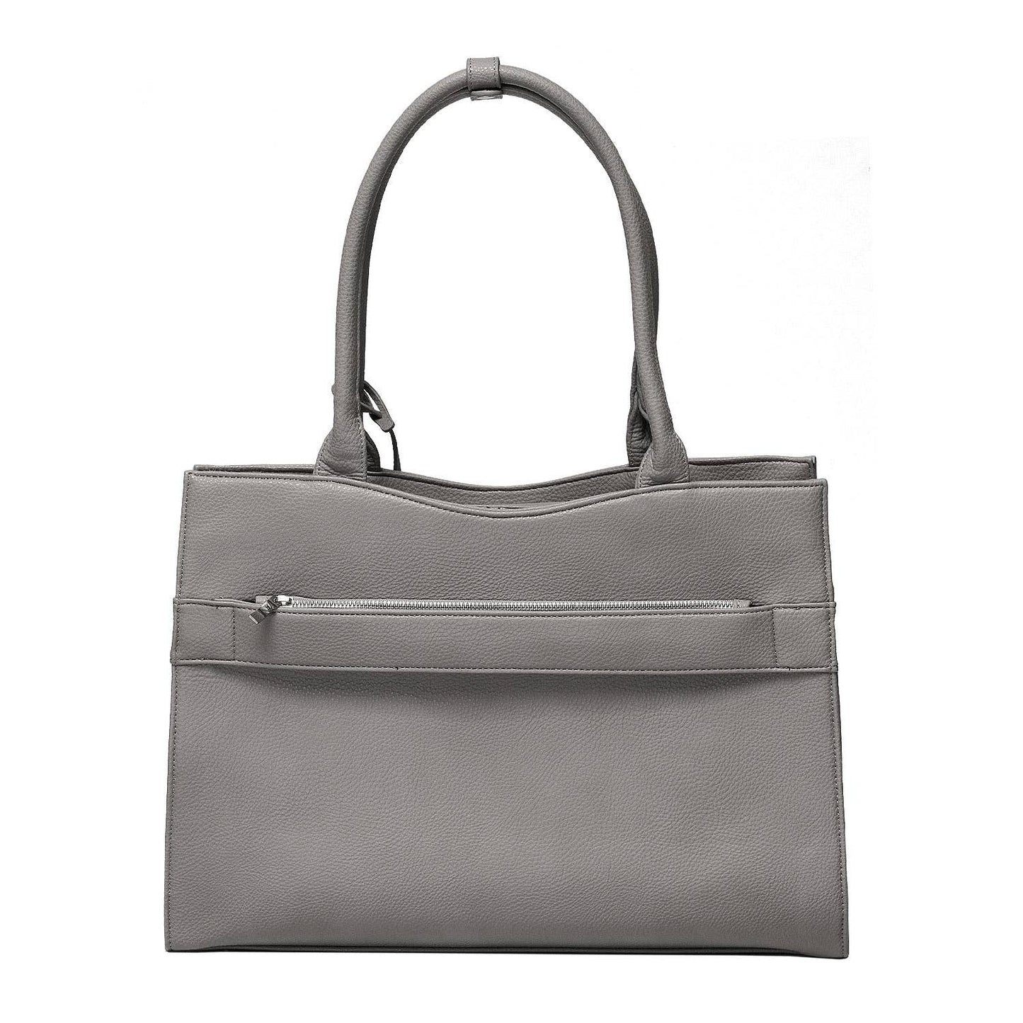 A grey 15.6" laptop handbag with a sleek design