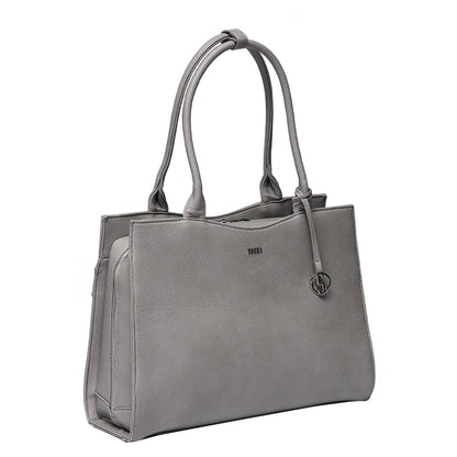 A grey 15.6" laptop handbag with a sleek design