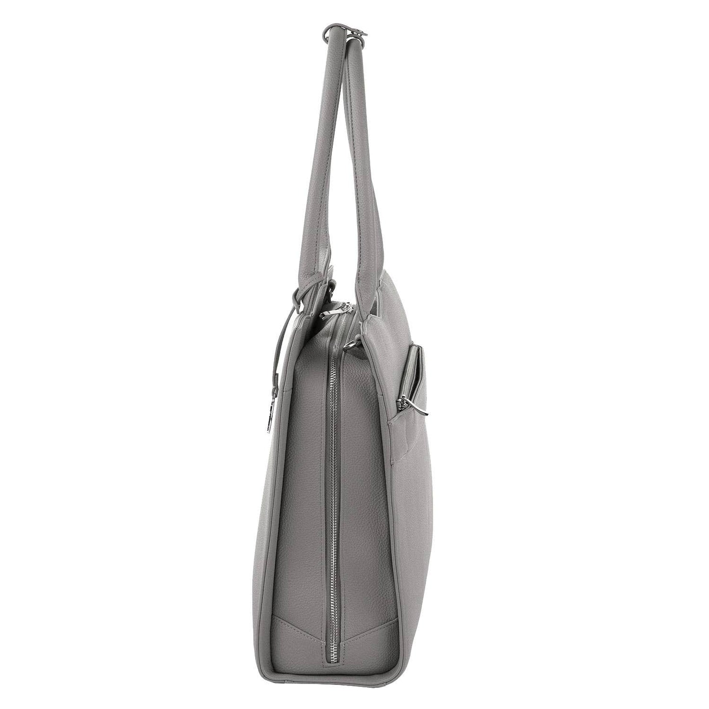 A grey 15.6" laptop handbag with a sleek design